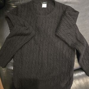 J.Crew Merino Wool Angora Cashmere Blend Sweater – Black